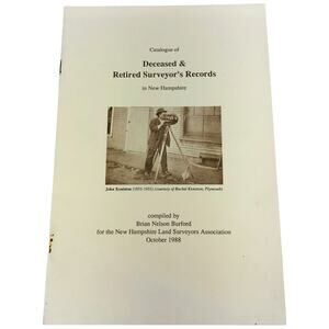 Deceased & Retired Suveryor's Records in New Hampshire Oct 1988 Book [Lot of 2]